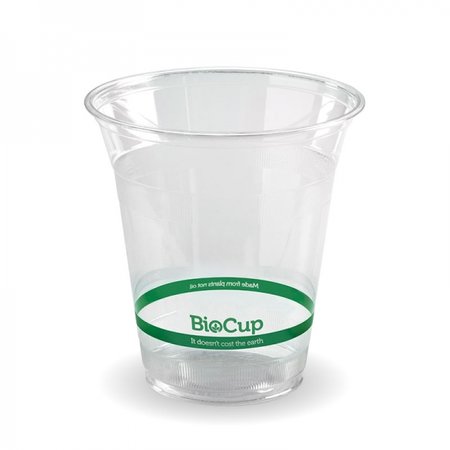 Clear Cup 360ml /12oz Green Stripe Bio 50/20