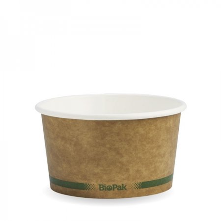 Paper Bowl 350ml/12oz Kraft MOW Bio 25/20