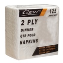 [C-ND0160] Dinner Napkin 2 Ply Capri White (Quarter Fold) FPA 125/8