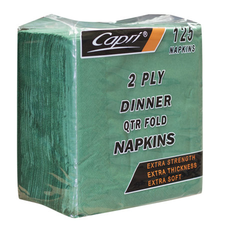 Dinner Napkin 2 Ply Capri Dark Green 125/8