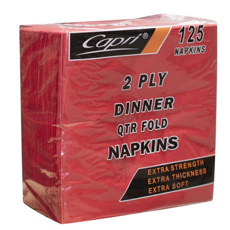 Dinner Napkin 2 Ply Capri Red FPA 125/8