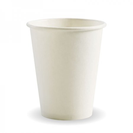 Coffee Cup - 8oz Single Wall White(80mm) Bio 50/20