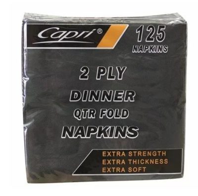 Dinner Napkin 2 Ply Capri Black FPA 125/8