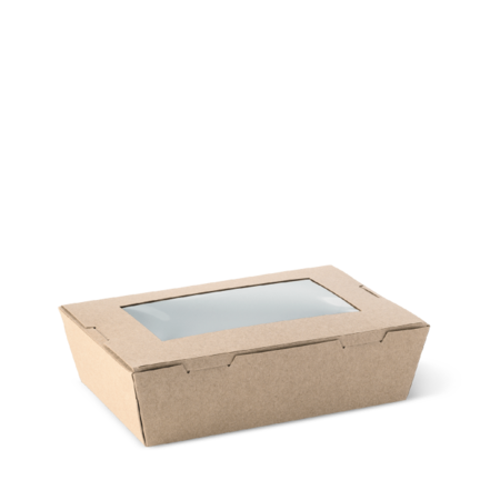 Lunch Box - With Window Medium Kraft Det 50/4