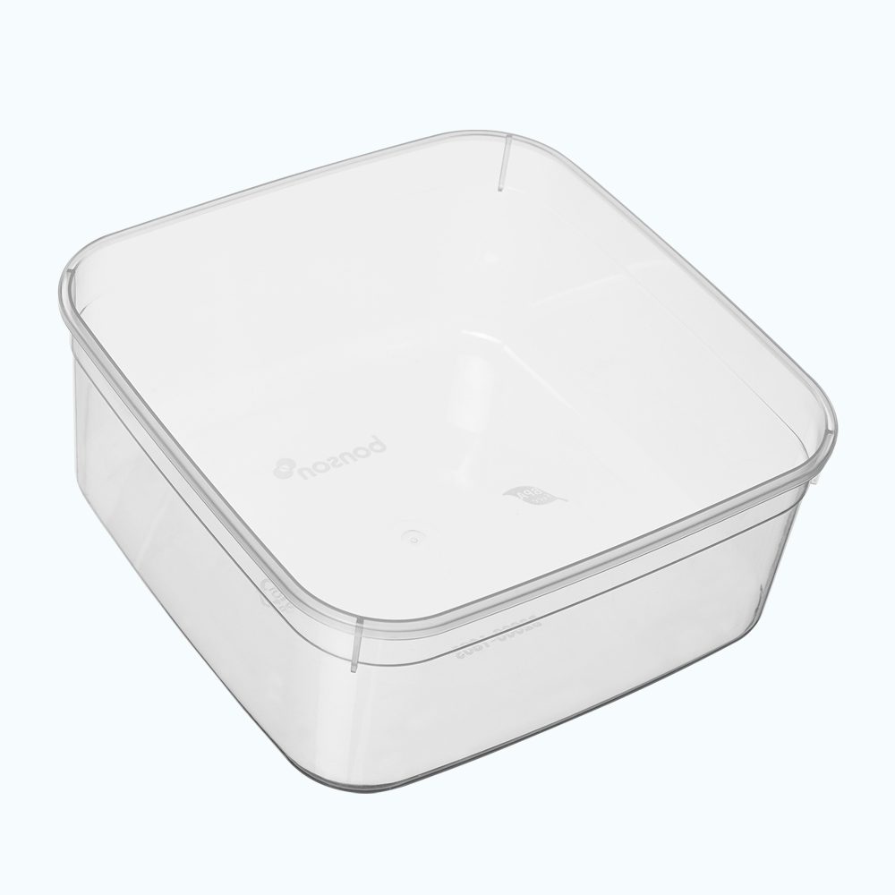 Square Container Plastic 2L Clear