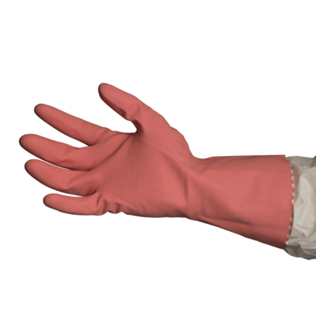 Rubber Gloves - Silverlined, Pink, Small