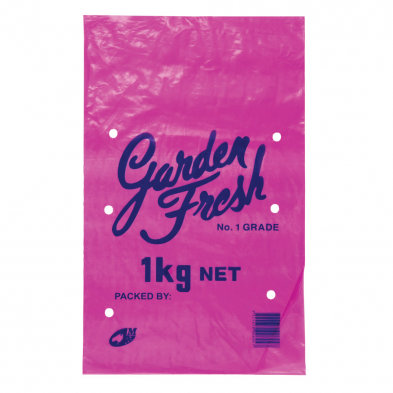 Plastic Bag Vented &quot;1kg NET&quot; Pink