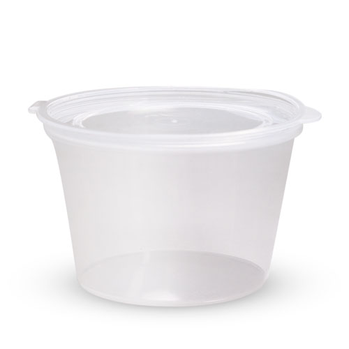 Sauce Cup - 100ml with lid attached Huh 50/20