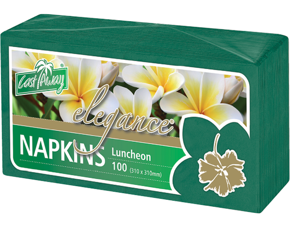 Lunch Napkin 2 Ply+ Elegance Pine Green (Quarter Fold) MPM 100/10