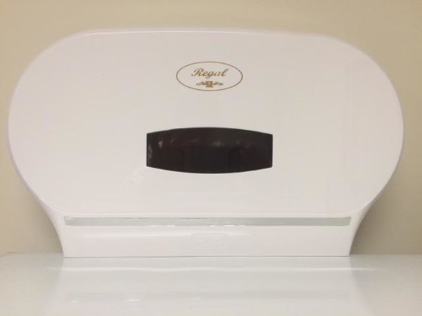 Dispenser for Jumbo Double Toilet Roll - White JSH