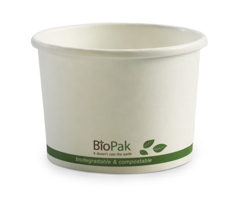 Paper Bowl 475m/16oz White Bio 25/20