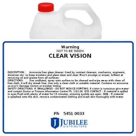 Window Cleaner Clear Vision 20L