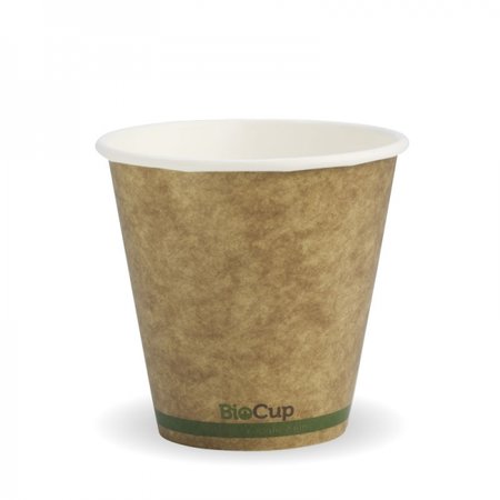 Coffee Cup Single Wall Kraft 8oz Squat/90mm