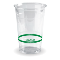 Clear Cup 600ml/20oz Green Stripe Bio 50/20