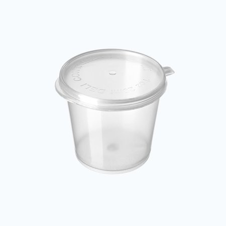 Sauce Cup - 30ml with Lid attached 1oz Bon 200/10