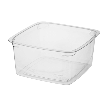 Square Container Clear Plastic 250ml MPM 500