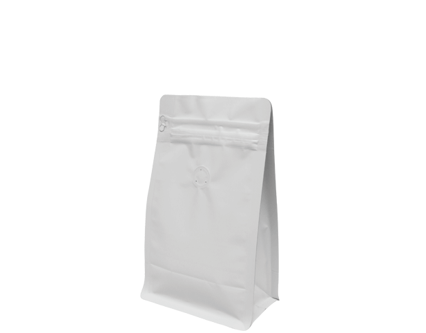 Coffee Bag - White, Box Bottom, 250g