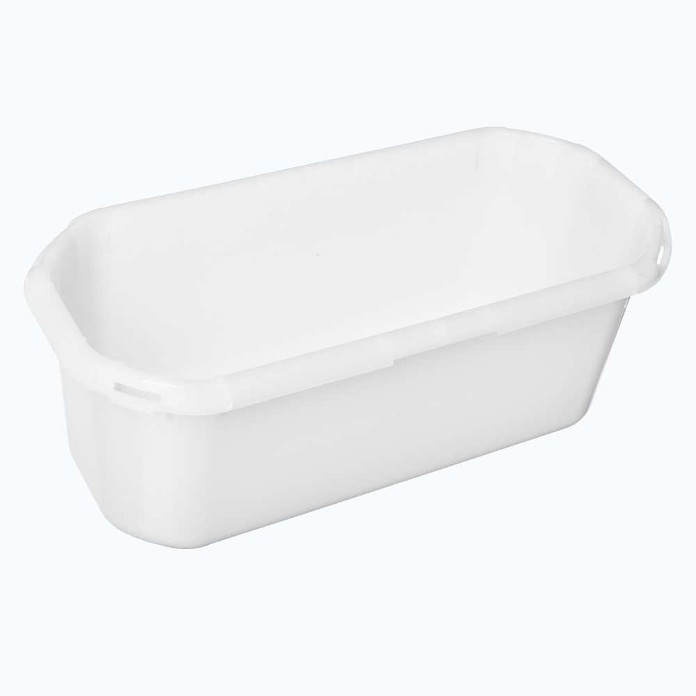 Ice Cream Tub - White Rectangular 5L