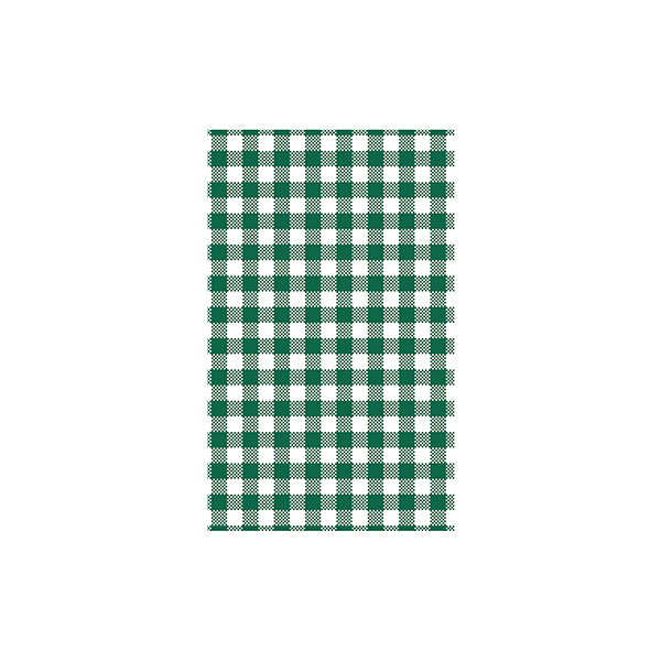 Greaseproof Lunch Wrap - 1/4 Cut, Green Gingham 330x200mm, 400pk