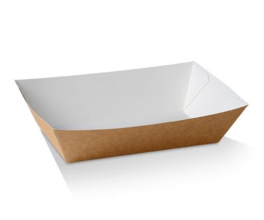 Food Tray #4 - White/Brown, Pac 200/2