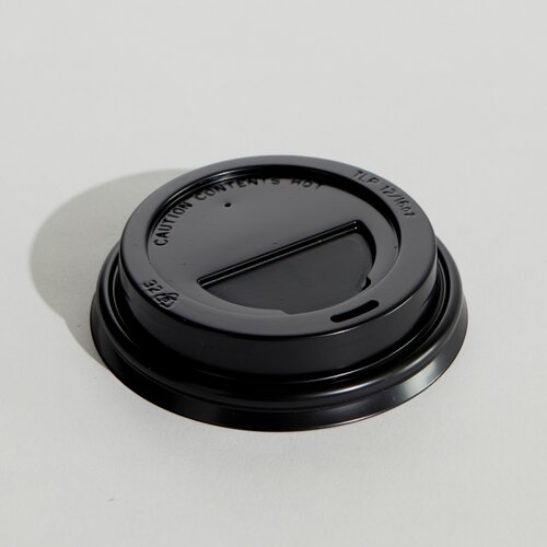 Coffee Cup Lid - 8/10oz[80mm] Travel Lid Black ECO Pin 100/10
