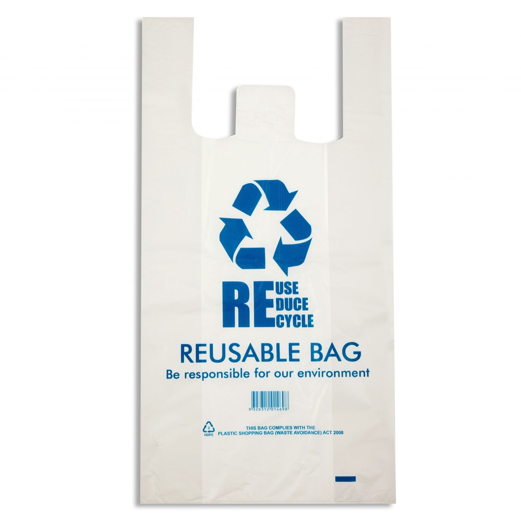 Reusable Singlet Bag Medium White, PNI 125/8