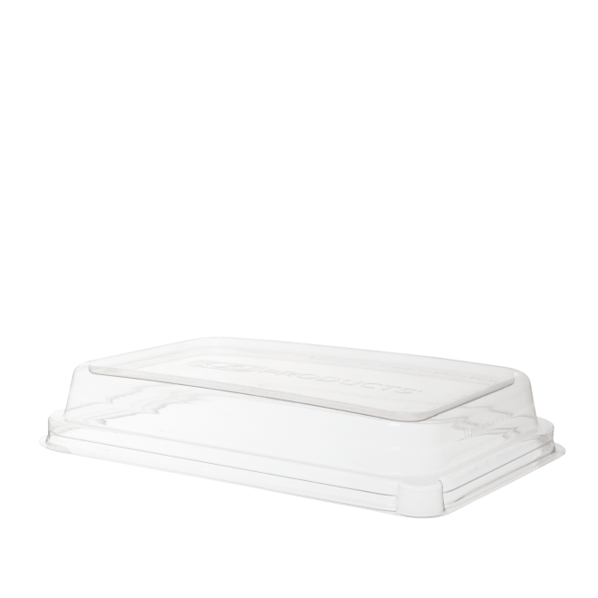 Snack Box Medium - Rectangle Sugarcane White 23x15x7.6 / 9x6x2.9&quot; Det 50/5