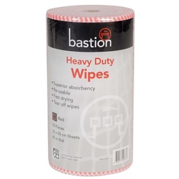 [BWR3142] Roll Wipes Chux - Heavy Duty, 45m, 90 Pcs, 30x50cm, Red, Bas