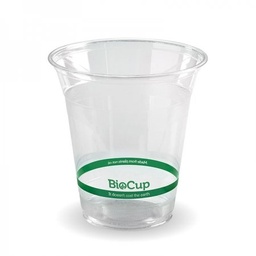 [R-360Y] Clear Cup 360ml /12oz Green Stripe Bio 50/20