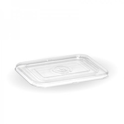 [B-LBL-RPET(D) SMALL] Takeaway Container Lid - PET Clear Rectangular 600ml Bio 50/10