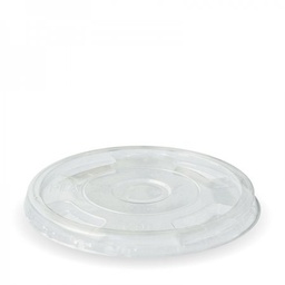[C-96F] Flat Lid for Clear Cup with Straw Slot - 300ml/700ml Bio 100/10