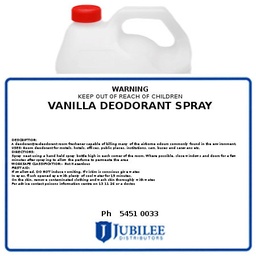 [ENVAN005] Vanilla Deodorant Spray 5L