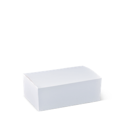 [K016S0001] Snack Box Small - Rectangle Coated Board White Det 50/10