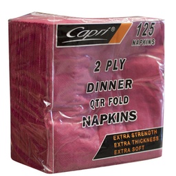 [C-ND0165] Dinner Napkin 2 Ply Capri Burgundy FPA 125/8