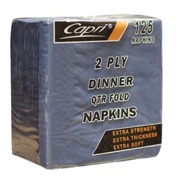 [C-ND0163] Dinner Napkin 2 Ply Capri Dark Blue FPA 125/8