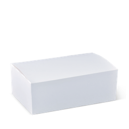 [K537S0001] Snack Box Large - White Coated Board Det 50/8