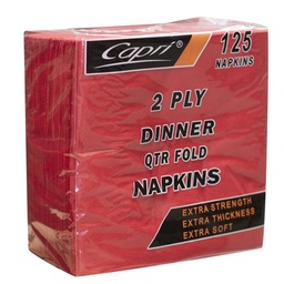 [C-ND0162] Dinner Napkin 2 Ply Capri Red FPA 125/8