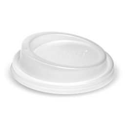 [BCL-12PLA-C] Coffee Cup Lid White 12oz/16oz PLA 50/10 Bio Plant-based