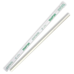 [JP-PBS-6X197-IPW] Regular White Paper Straw - 6mmx197mm/Individually Wrapped Bio