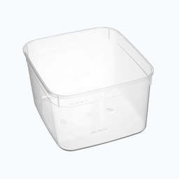 [B3100-180S_CLEAR_C] Square Container Plastic Deep 3.1L Clear