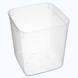 [B4800-180S_CLEAR_C] Square Container Plastic Deep 4.8L Clear