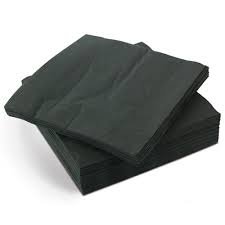 [C-NC0158 / L-B/CNCE-B] Cocktail Napkin 2 Ply Black