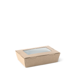 [L323S0010] Lunch Box - With Window, X-Small, Kraft