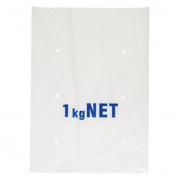 [06-01KGNETL] Plastic Bag Vented &quot;1kg NET&quot; Clear