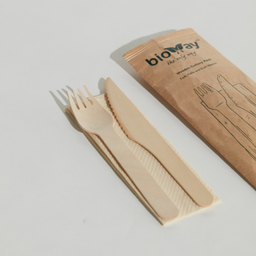 [WCP01] Cutlery in Pouch - Wooden Knife, Fork, Napkin Pin 400