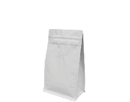 [CA-CBB250-WHT] Coffee Bag - White, Box Bottom, 250g