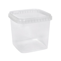 [24-128-1100N] Square Tub - Tamper Evident 1100ml