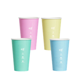 [SW16PASTEL-ECO] Coffee Cup - 16oz Truly ECO Single Wall Pastel Pin 50/20