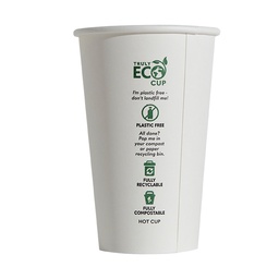 [DW16W-ECO] Coffee Cup - 16oz Truly ECO Double Wall White Pin 25/20